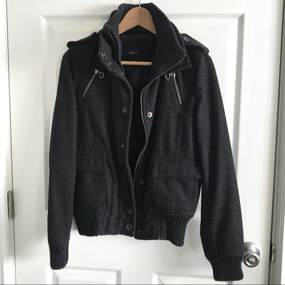 Express Wool Bomber Jacket 🖤